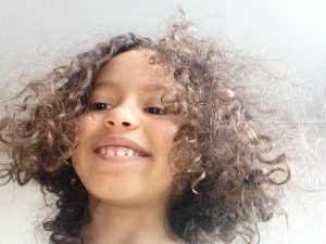 little girl with beautiful hair