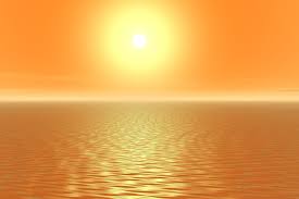 summer orange-hued sun