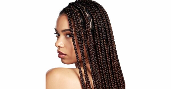 loose braids natural hair black woman
